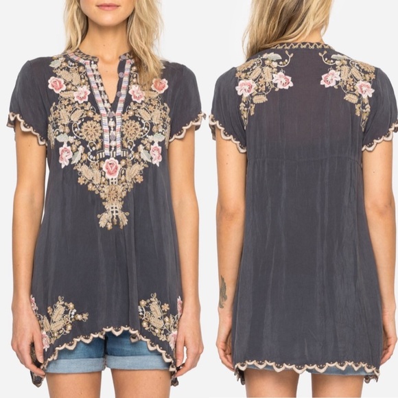 Johnny Was Tops - Johnny Was Talum Embroidered Tunic